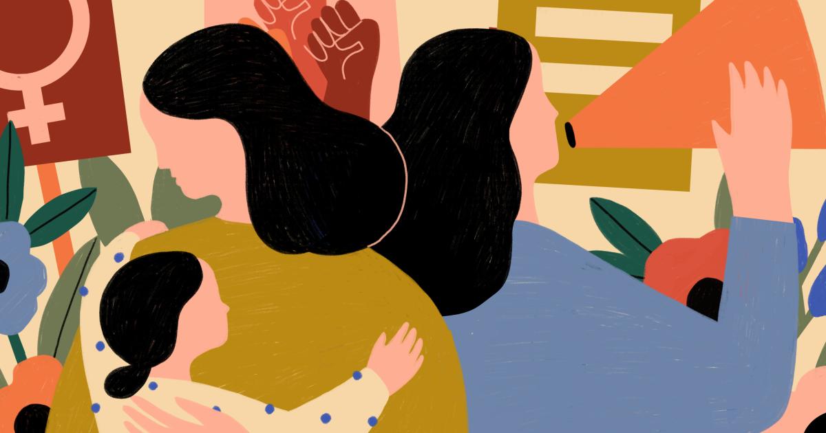 Illustration of women, care and collective struggle